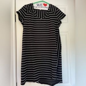 Black and white striped short sleeve t shirt dress. Target brand